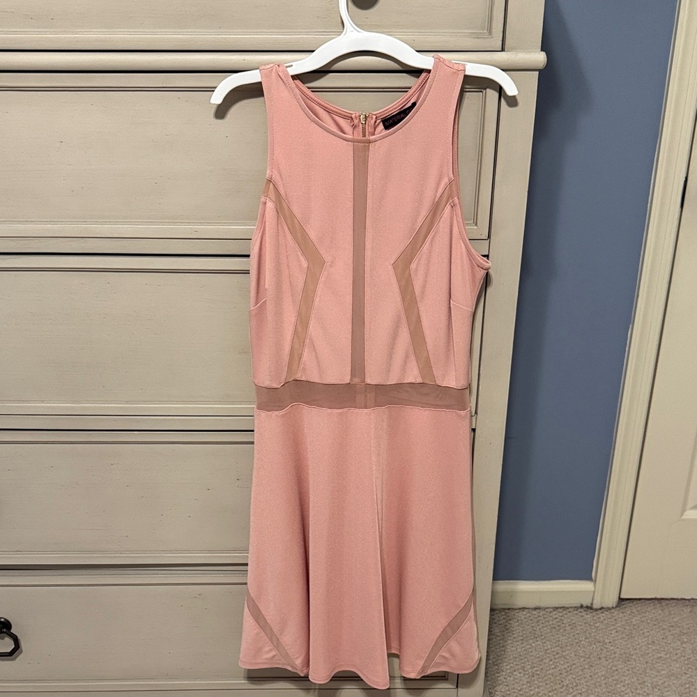 Material Girl Blush Pink Midi Dress